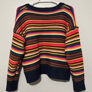 Forever 21 Pink and Orange Crew Neck Sweater